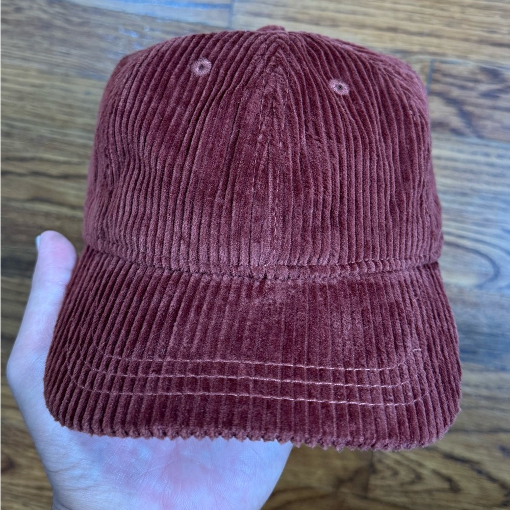 Madewell Corduroy Baseball Cap in Rust